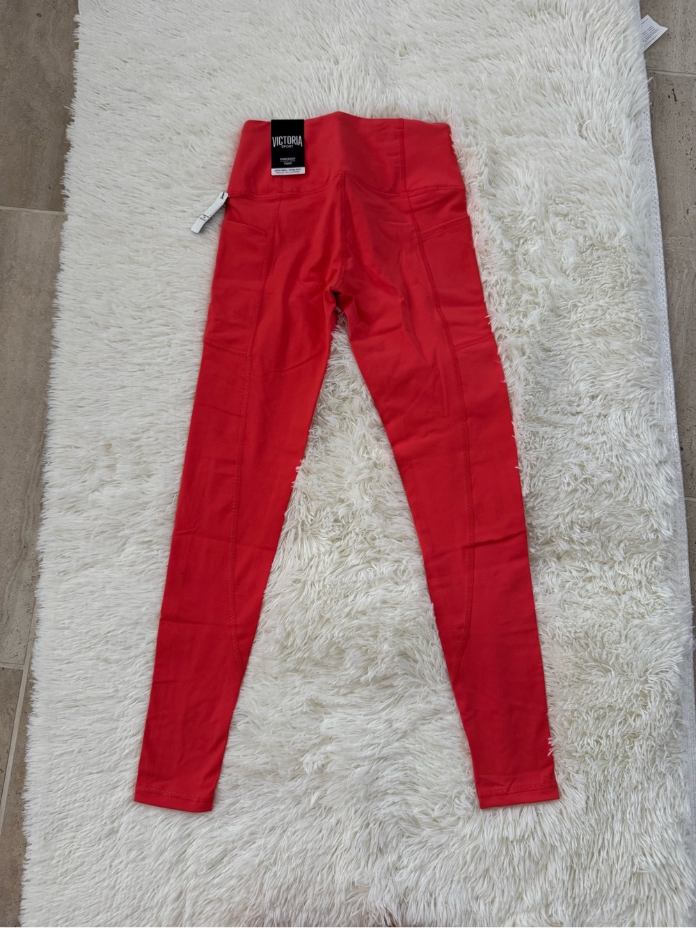 NWT Victoria Sport Knockout Leggings XS Coral Orange
